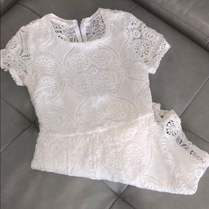 White Lace Romper - Small